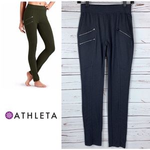 Athleta Twill Moto Pants with pockets